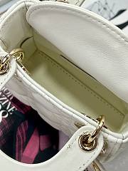 Dior Small Lady Dior Bag White Cannage Size 20x8x17CM - 4