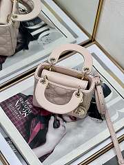 Dior Small Lady Dior Bag Pink Cannage Size 20x8x17CM - 6