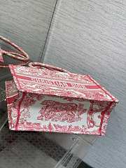 Dior Book Red Tote Medium Toile de Jouy 36x27x16CM - 4