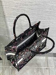 Dior Book Black Tote Medium Toile de Jouy 36x27x16CM - 5