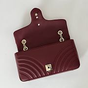 Gucci GG Marmont Shoulder Plum Bag 26x15x7CM - 4