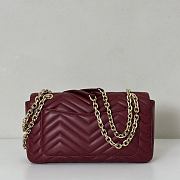 Gucci GG Marmont Shoulder Plum Bag 26x15x7CM - 3