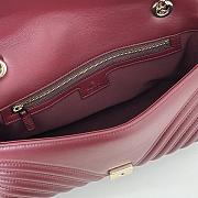 Gucci GG Marmont Shoulder Plum Bag 26x15x7CM - 2