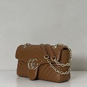 Gucci GG Marmont Shoulder Brown Bag 26x15x7CM - 4