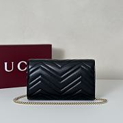Gucci GG Marmont Wallet on Chain Black Bag 20x12x4CM - 5