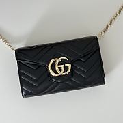 Gucci GG Marmont Wallet on Chain Black Bag 20x12x4CM - 4