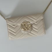 Gucci GG Marmont Wallet on Chain White Bag 20x12x4CM - 4