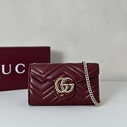 Gucci GG Marmont Wallet on Chain Plum Bag 20x12x4CM - 6