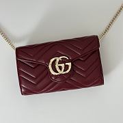 Gucci GG Marmont Wallet on Chain Plum Bag 20x12x4CM - 5
