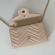 Gucci GG Marmont Wallet on Chain Pink Bag 20x12x4CM - 3