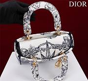 Dior Lady D-Lite Bag in Black Toile De Jouy 36x27x16CM - 6
