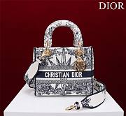 Dior Lady D-Lite Bag in Black Toile De Jouy 36x27x16CM - 5