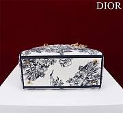 Dior Lady D-Lite Bag in Black Toile De Jouy 36x27x16CM - 4