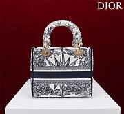 Dior Lady D-Lite Bag in Black Toile De Jouy 36x27x16CM - 3