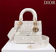 Dior Lady D-Lite White in Black Toile De Jouy 36x27x16CM - 1