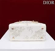Dior Lady D-Lite White in Black Toile De Jouy 36x27x16CM - 6