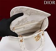 Dior Lady D-Lite White in Black Toile De Jouy 36x27x16CM - 3