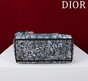 Dior Lady D-Lite Bag in Blue Toile De Jouy 36x27x16CM - 4