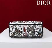 Dior Lady D-Lite Bag in White Blue Toile De Jouy 36x27x16CM - 4