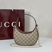 Gucci Ophidia Half-moon Bag in Beige 20x14x4CM - 4