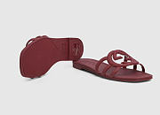 Gucci Interlocking G Slide Sandal Burgundy - 3