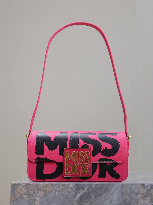 Miss Dior Flap Pink Bag Size 22x11x6CM - 1