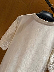 LV Short-Sleeved Cotton Crewneck Blanc - 3