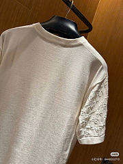 LV Short-Sleeved Cotton Crewneck Blanc - 4