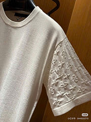 LV Short-Sleeved Cotton Crewneck Blanc - 5