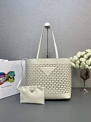 Prada Panier Leather White Bag Size 32x29CM - 1