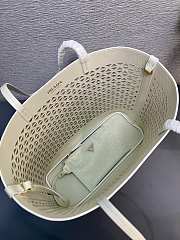 Prada Panier Leather White Bag Size 32x29CM - 5