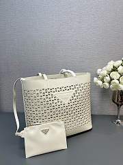 Prada Panier Leather White Bag Size 32x29CM - 2