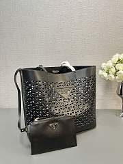 Prada Panier Leather Black Bag Size 32x29CM - 2