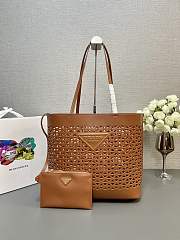 Prada Panier Leather Brown Bag Size 32x29CM - 2