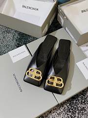 Balenciaga Leather Black Mules D9505 - 1