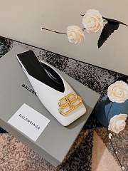 Balenciaga Leather White Mules D9505 - 3