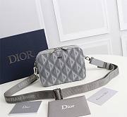 Dior Coated Bag Canvas Gray Size 17x12x5cm - 1