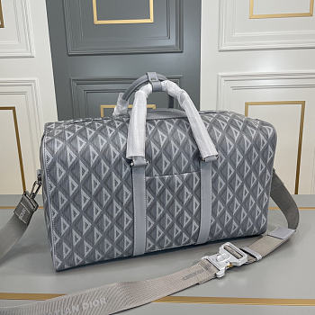 Dior Ingot Travel 50 Bag Canvas Gray Size 50x25x21cm