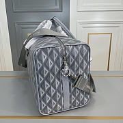 Dior Ingot Travel 50 Bag Canvas Gray Size 50x25x21cm - 4