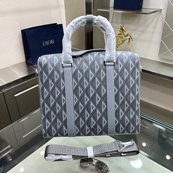 Dior Briefcase CD Bag Canvas Gray Size 35x27x6cm