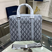 Dior Briefcase CD Bag Canvas Gray Size 35x27x6cm - 5