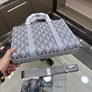 Dior Briefcase CD Bag Canvas Gray Size 35x27x6cm - 2