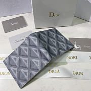 Dior Vertical Bifold Wallet Canvas Gray - 2