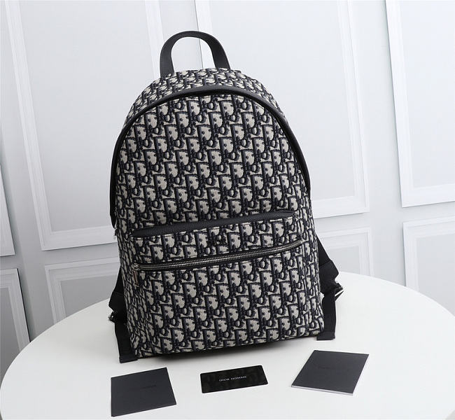 Dior Rider Backpack Black Patterns Oblique Size 29x40x13cm - 1