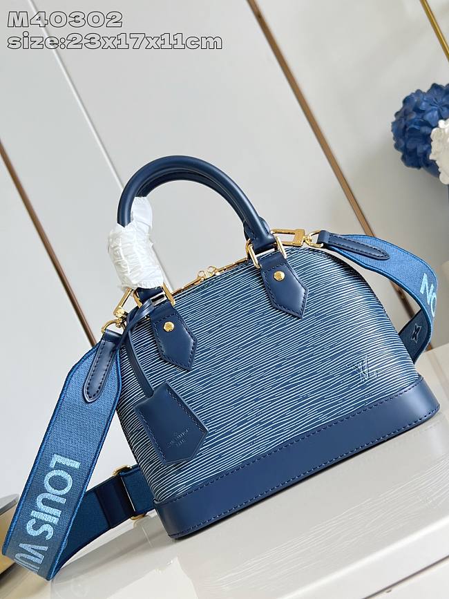 LV Alma BB Denim Blue Size 23x17x11CM - 1