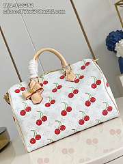 LV Speedy Soft 30 x TM Bag White Cherry Size 30x21x17CM - 4