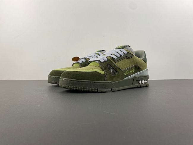 Louis Vuitton Trainer Sports Green Shoes - 1