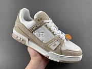 Louis Vuitton Trainer Sports Beige White Shoes - 2