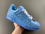 Louis Vuitton Trainer Sports Blue Shoes - 3