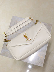 Saint Laurent YSL Calypso In White Size 27x13CM - 3